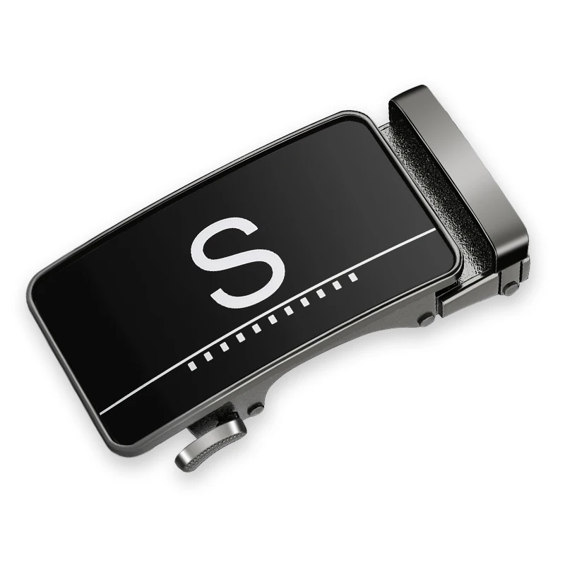Męska klamra do paska biznesowego z literą Części zamienne Automatyczna klamra do paska o szerokości 3,2-3,5 cm Klamra ze stopu z grzechotką