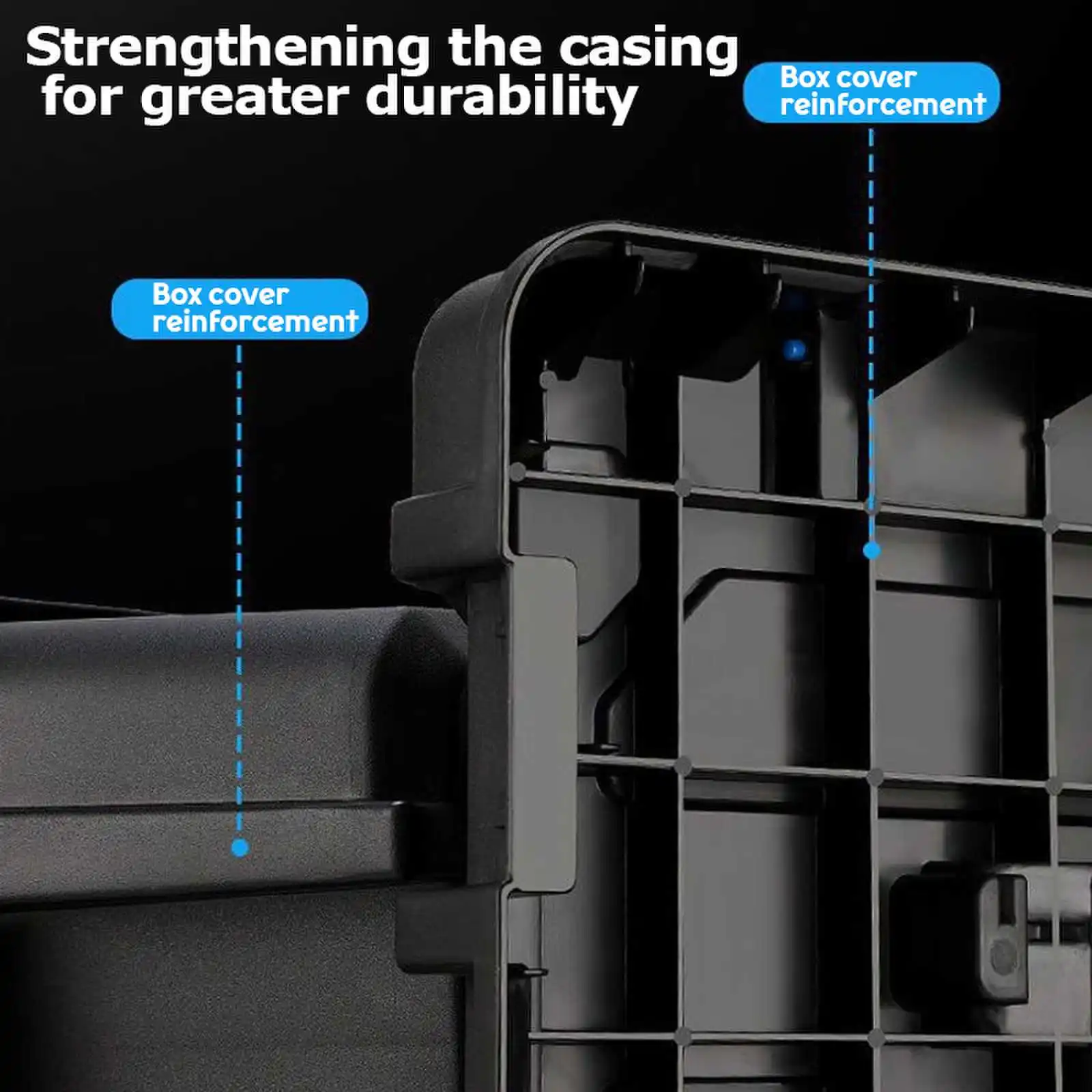 Imagem -05 - Double Layer Tools Storage Box com Alça Multifuncional Portátil Toolbox Tool Organizer Várias Especificações