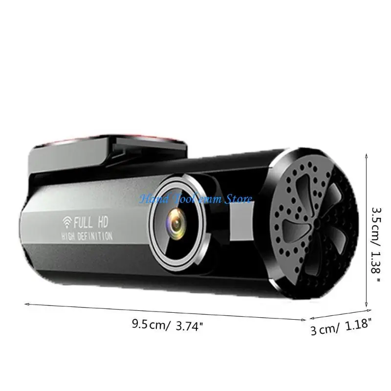 H37f Dashcam Mini Car DVRカメラwifiアプリボイスコントロールDashcam 1080p 140°角度