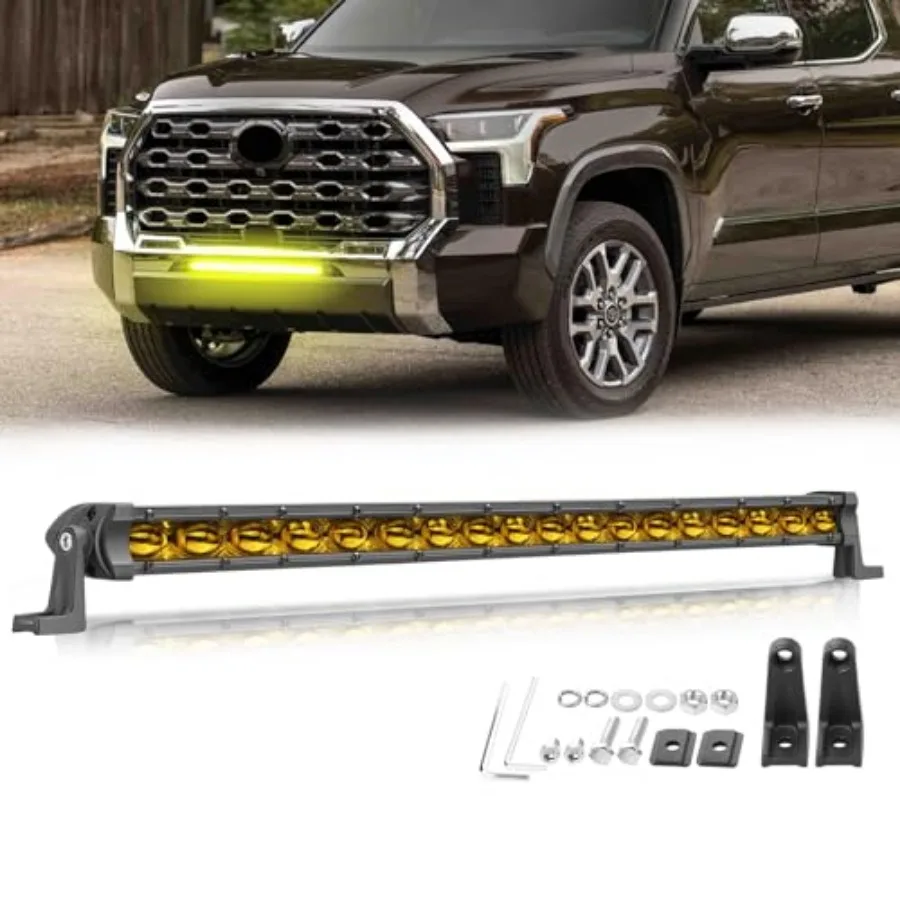 

Светодиодная балка Niwaker 08W, желтая, тонкая, однорядная, для вождения, рабочих и противотуманных фар, водонепроницаемая, для бампера