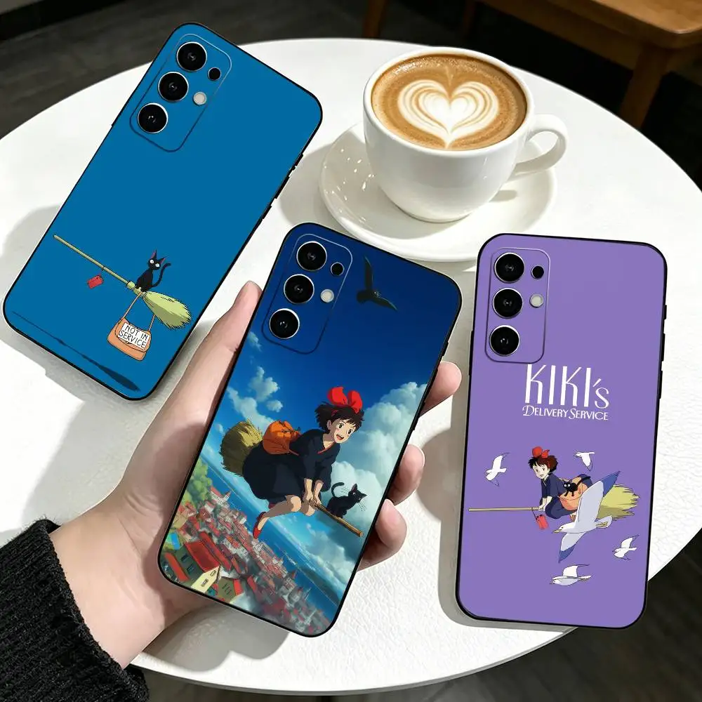 Kiki Flying Witch Delivery Service Phone Case For Samsung S25,S24,S21,S22,S23,S30,Ultra,S20,Plus,Fe,Soft Silicone Black Cover