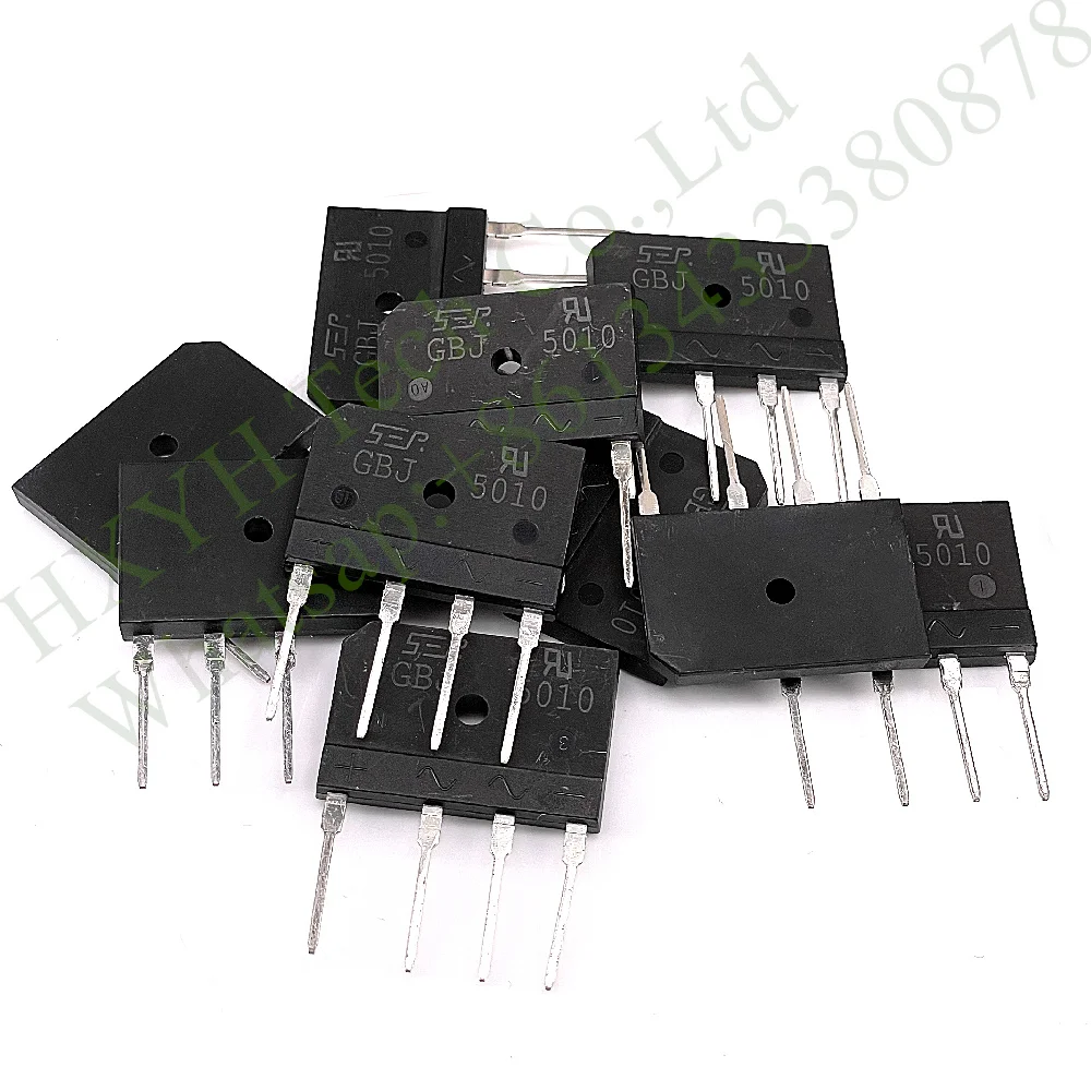 (10pcs/Bag) GBJ5010 GBJ-4 50A 1000V electromagnetic cooker rectifier bridge rectifier