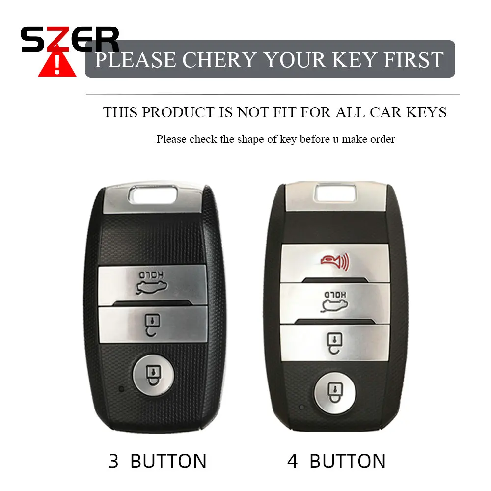 TPU 3 4 Buttons Gun Grey Car Key Case Cover Shell For KIA Sportage Cerato Optima K2 K3 K4 K5 RIO Picanto Soul Sorento Sedona