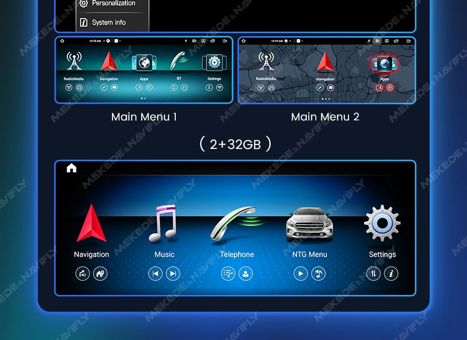 MEKEDE Android-System Multimedia-Player CarPlay Auto für Benz A-Klasse W176 GLA X156 CLA C117 G-Klasse W461 W463 DSP GPS Autoradio – Detail 15