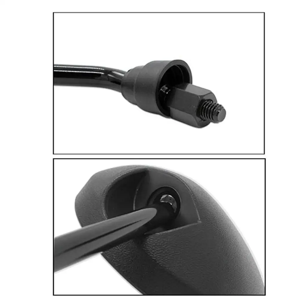 Adjustable 8MM Orthodontic Rear Mirror Wide Angle Convex Black Motorcycle Rearview for Calf Electric Vehicles