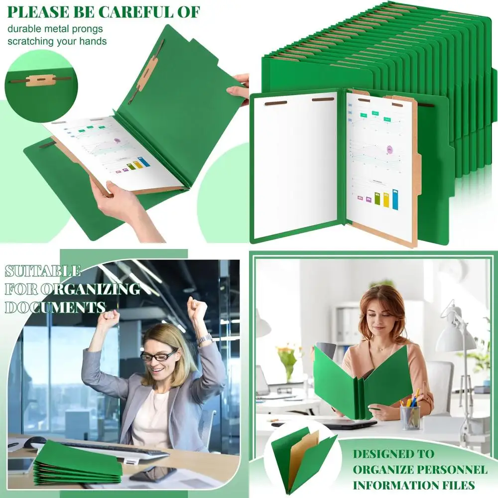 

Large Expandable Dark Green File Folders, 48 Pack, Back to School Supplies, 3.5 Inch Dividers, Teacher and Student Organizer