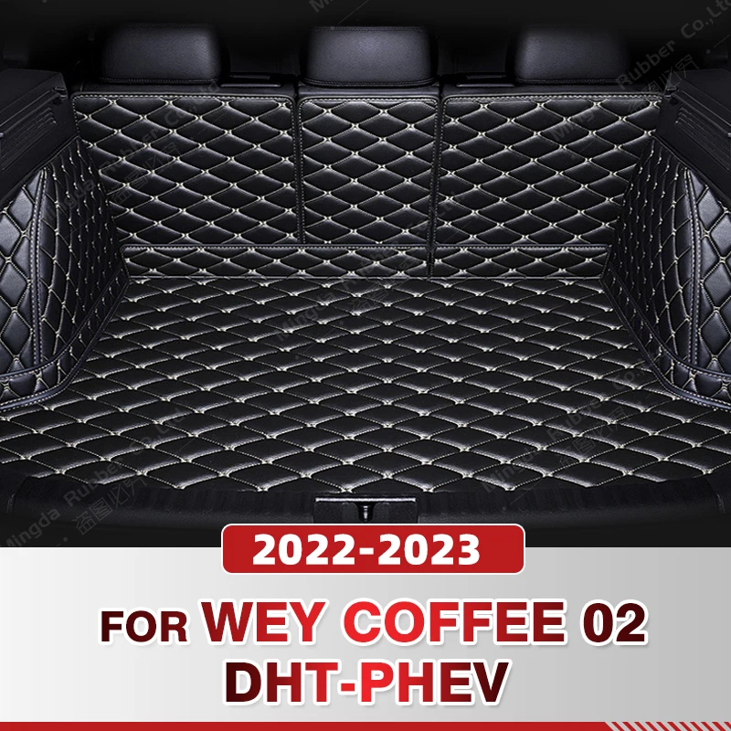 Auto Full Coverage Trunk Mat For WEY Coffee 02 DHT-PHEV 2022 2023 Car Boot Cover Pad Cargo Liner Interior Protector Accessories