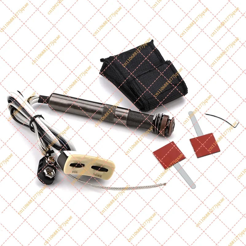 Acoustic Guitar Piezo Pickup Kit, Endpin Jack with Volume & Tone Controls