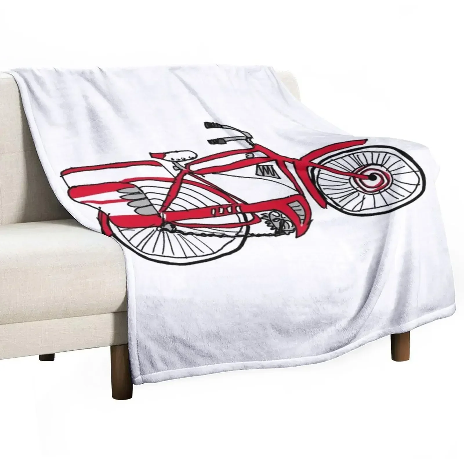 Pee Wee Herman's Bike Throw Blanket wednesday halloween Bed Fashionable blankets and throws Blankets