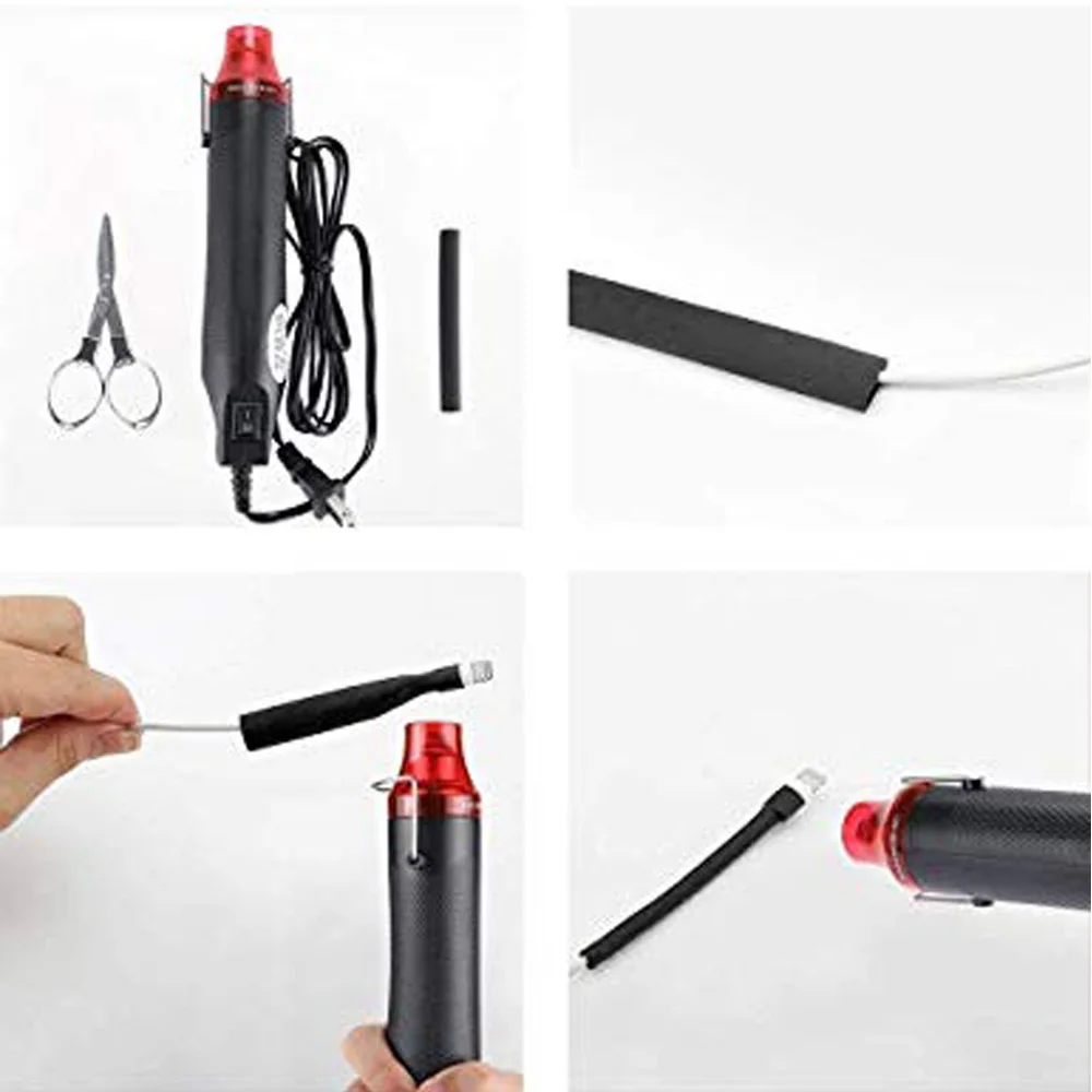 1160/580/164PCS Heat Shrink Tubing Kit 2:1 Shrinkable Wire Shrinking Wrap Connect Cover Cable Repair Protection with Hot Air Gun