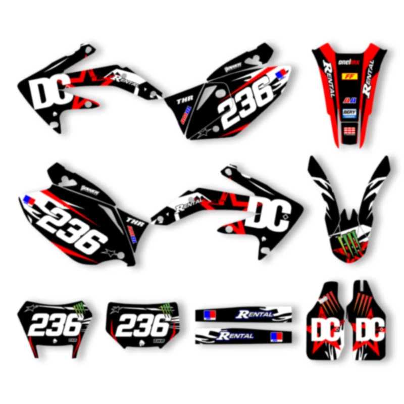 

SPACE Custom Motorcycle Graphics Background Decal for HONDA CRF450X 2005 2006 2007 CRF 450X 2008-2018 Decals Stickers Kits 03