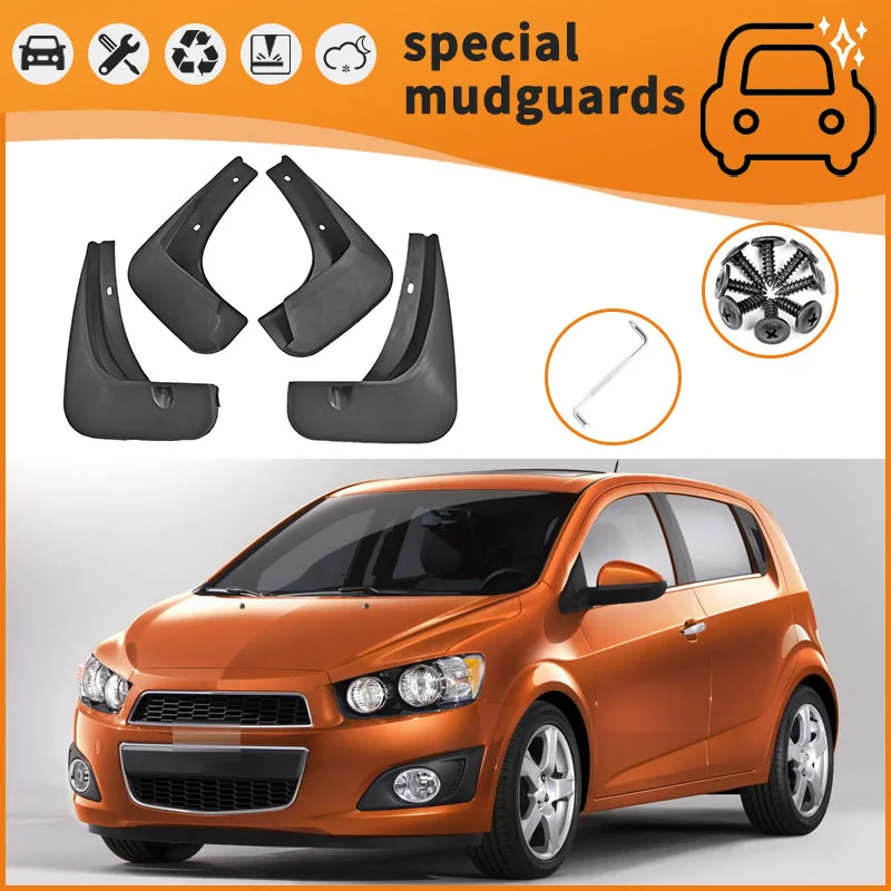 

For 11-14 Chevrolet Aveo models Mudguards Fender Mudflaps Front Rear Flares Splash Guards Cover Car Accessorie