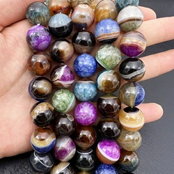 16MM 25PCS Large Multicolor Agates Quartz Round Loose Beads For DIY Jewelry Making MY240425