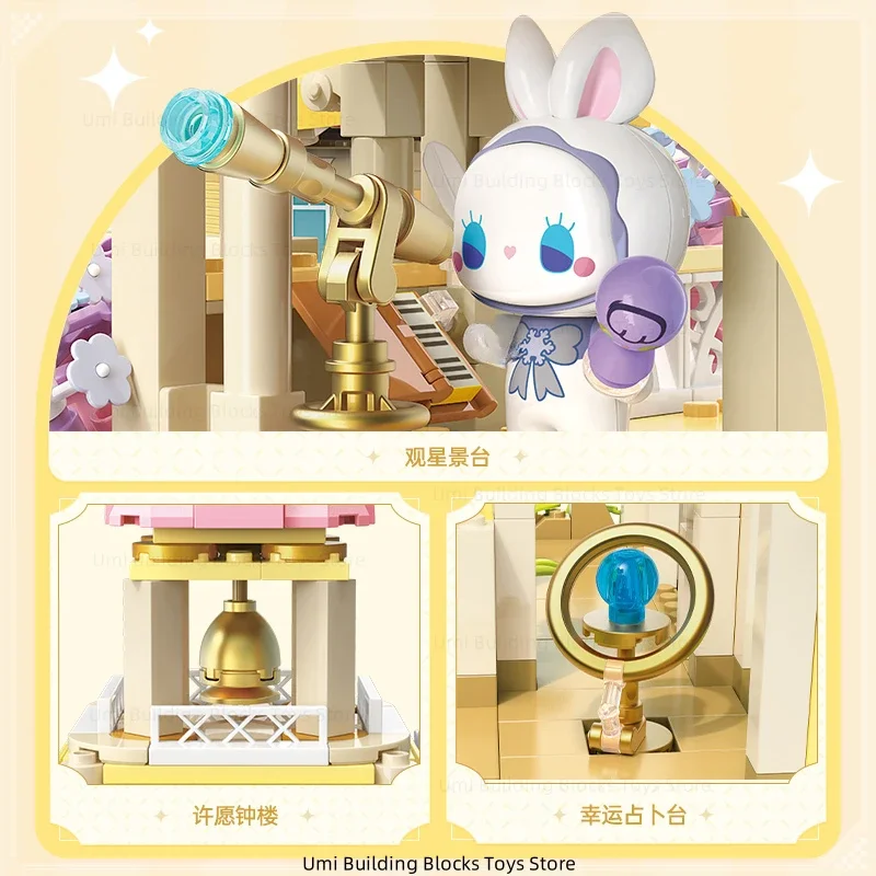 EMMA Secret Forest Dream Castle Klocki konstrukcyjne Zabawka uliczna Model Dekoracje na biurko Prezenty świąteczne dla dzieci