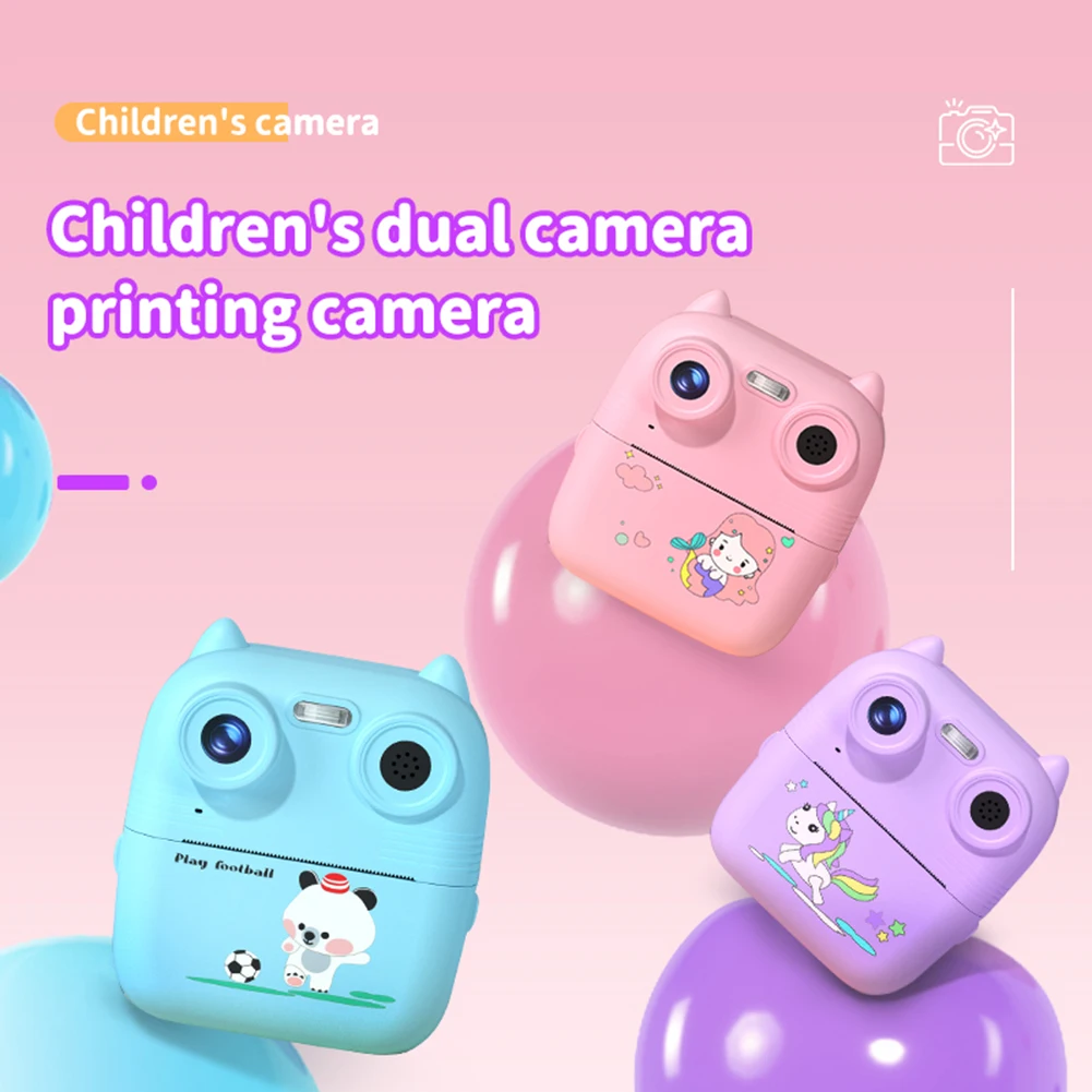 

Instant Print Camera with 32G Memory Card Digital Video Camera Children Digital Camera Birthday Gifts for Age 3-12 Girls Boys