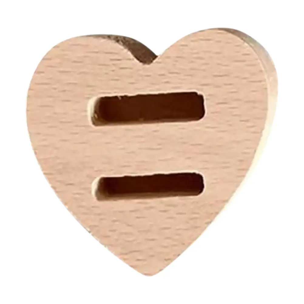 

Natural Wood Heart Shape Ring Holder with Dual Slots for Rings Jewelry Display Storage Home Office Wedding Party Decor Accessory