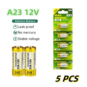 Alkalische Batterie der trockenen Batterie für die Fernbedienungsglocke, 12 V, A23, 23A, 23GA, A23S, E23A, EL12, MN21, MS21, V23GA, L1028, GP23A, LRV08, 5 PCES 8 Hauptverkauf Batterie PAP 12 A3 - №3
