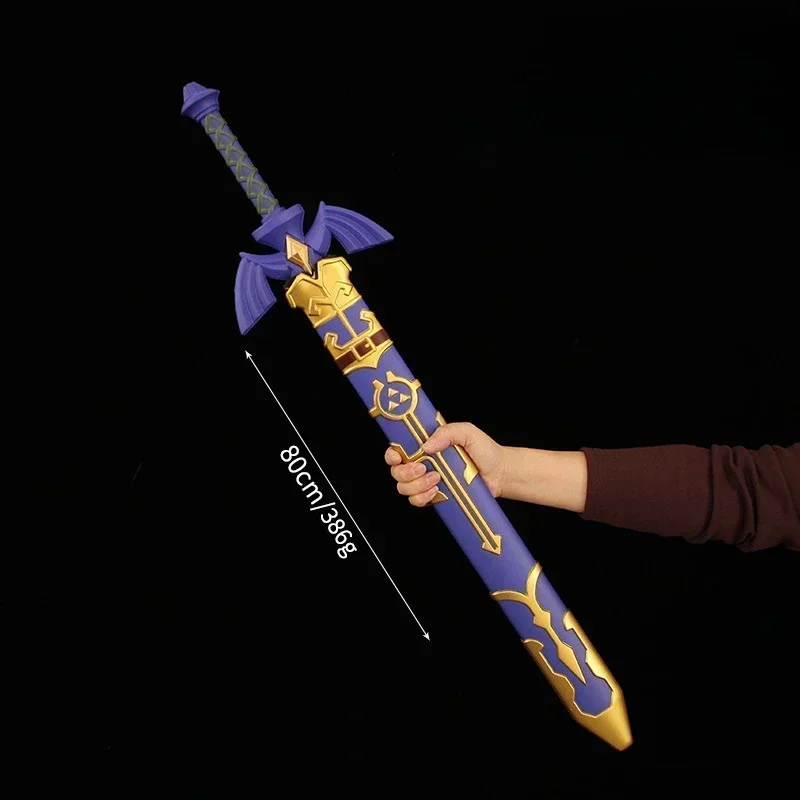 A hyrule fantasia arma zeldas mestre espada hylian escudo 80cm plutônio samurai espada modelo coleção artesanato cosplay adereços