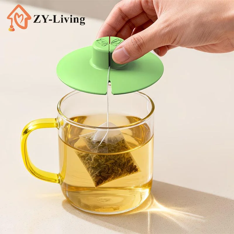 

Silicone Tea Bag Partner With Handle Tea Bag Holder & Squeezer Reusable Mugs Lids Easy To Use Dishwasher Safe