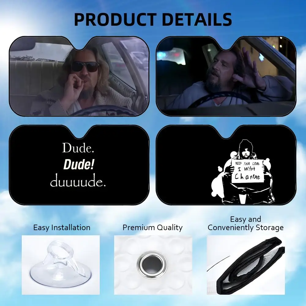 

Солнцезащитный козырек D-Dude Funny Movie, многоразовый, из алюминиевой фольги, для лобового стекла автомобиля, защита от УФ-излучения, теплоизоляционный чехол-накидка