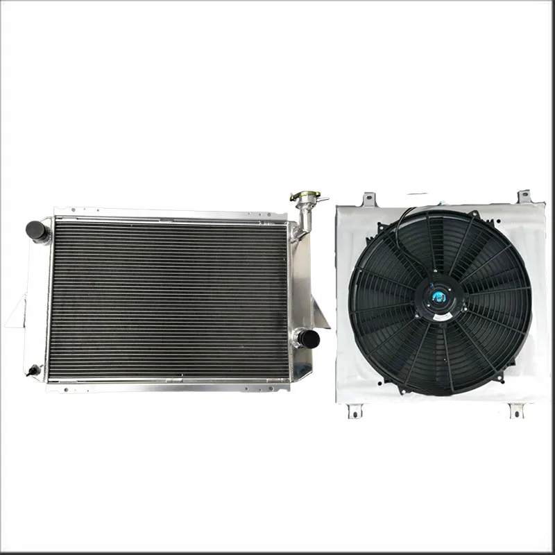For Nissan Patrol MQ 1980 - 1987 2.8 LTR Petrol Aluminum radiator+Shroud + fan Manual 86 85 80 81 82 83 87 84 85 86 1981 1982