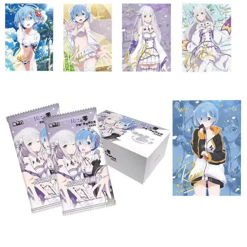 جديد إعادة: صفر - بدء الحياة في عالم آخر بطاقة قابلة للجمع كارتون ريم بطاقة الألعاب أنيمي البضائع هدية العيد