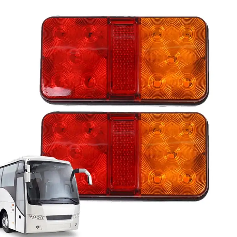 Rear Lights For Trucks 1 Pair Trailer LED Tail Lights Truck LED Signal Tail Light 12V/24V/12-80V Agricultural Vehicles Use