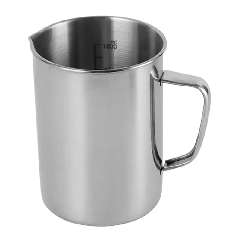 School Laboratory Measuring Cups Stainless Steel Beaker Measuring Cup 1000ml