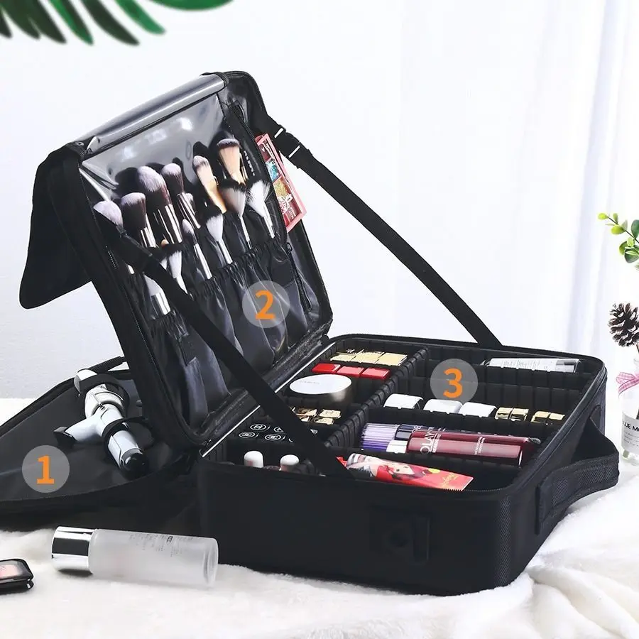 

Women's Cosmetic Bag Portable Handheld Large-capacity Multi-layer Professional Cosmetics Storage Nail Art Embroidery Tool Box