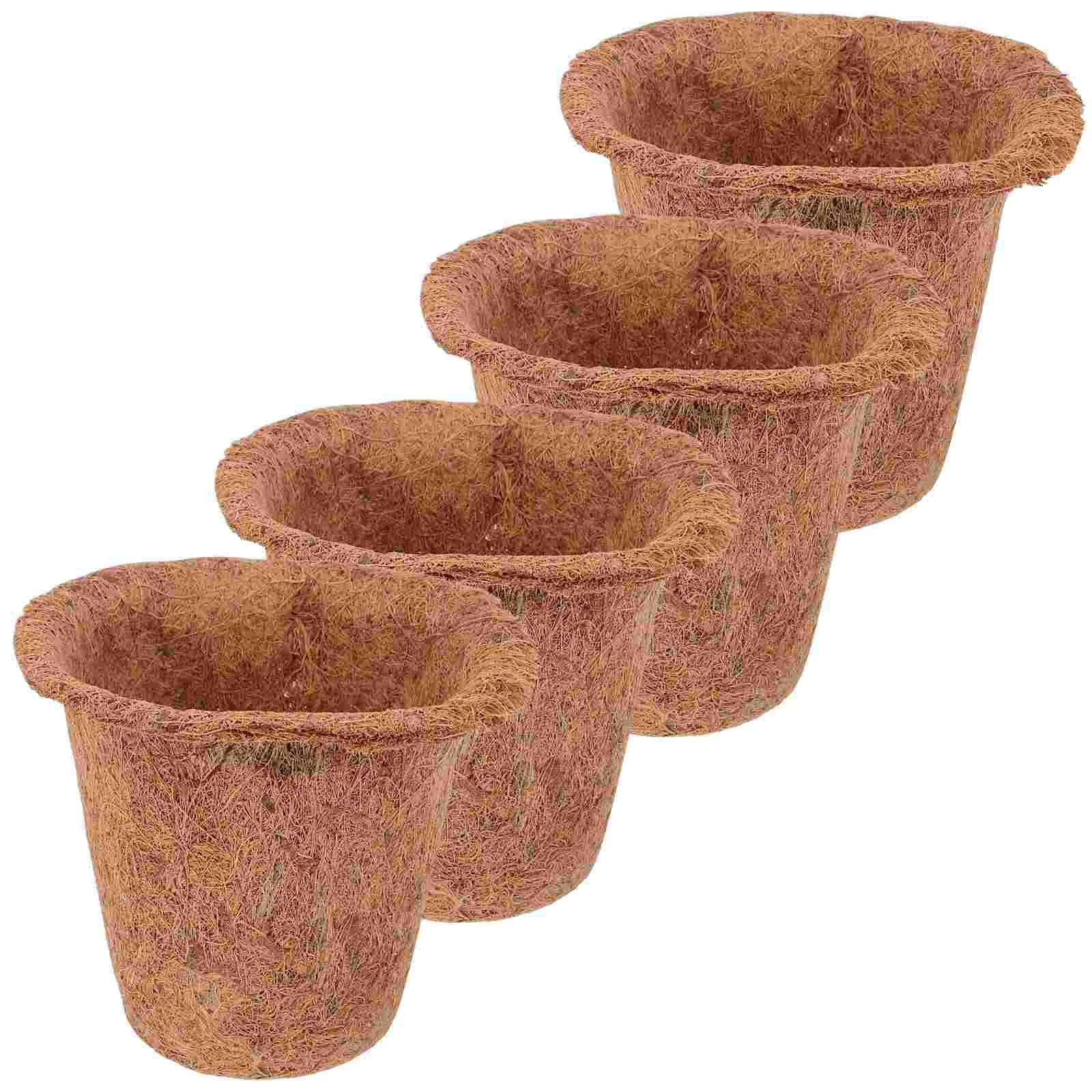 4 Pcs Coconut Palm Seedling Cup Plant Pots Garden Supply Nursery Vegetable Seeds Flower Grow Practical