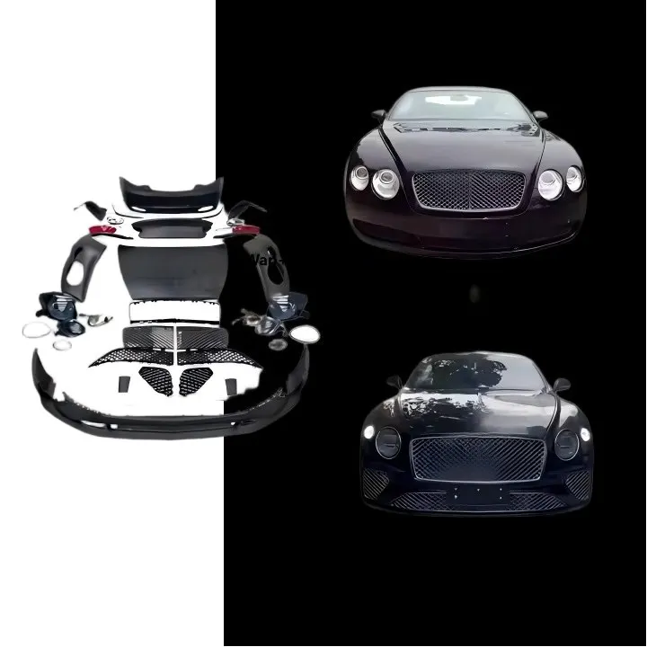 Old to New 2021 Model Facelift Body Kit for 2008-2017 Continental GT - Bumper/Hood/Fender/Grille Upgrade