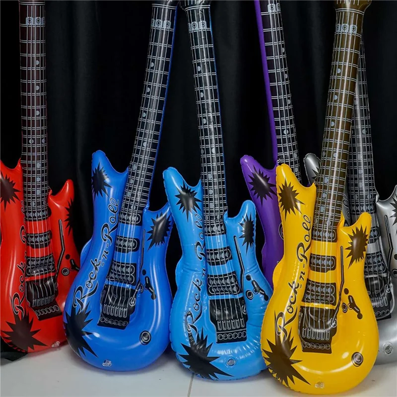 Chitarra gonfiabile ODIES-20X, chitarra soffiata, adatta per regali per bambini, feste natalizie