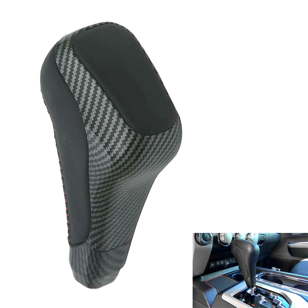 Automatic Shift Knob TR57-34141 1pc Brand New Carbon Fiber Pattern PTR5734141-02 Plastic Car Accessories For Toyota