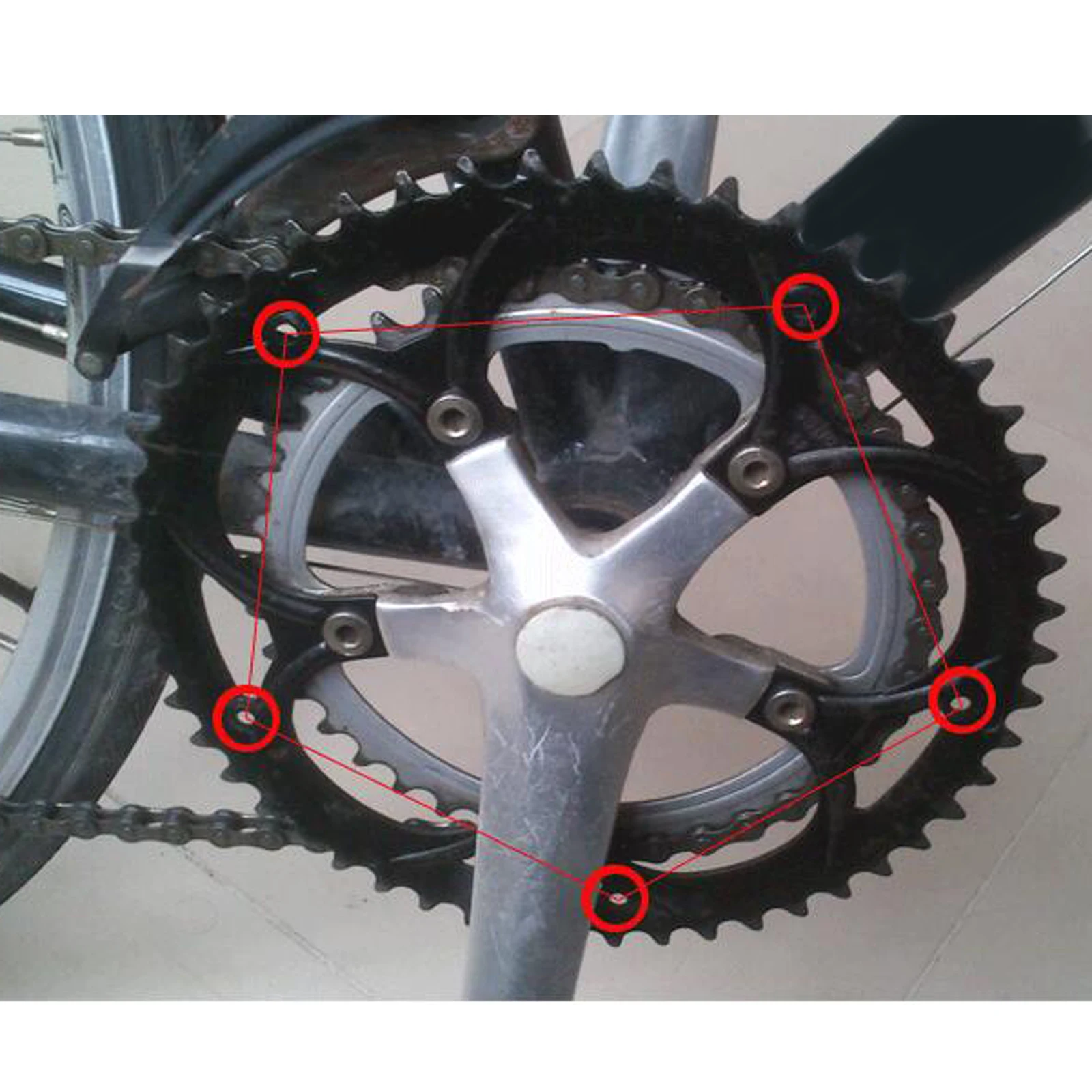 Chain Wheel Protective Cover 44 Teeth 5 Holes Crank Ring Mud Protector Chain Repair Parts Riding Accessories for MTB Bike