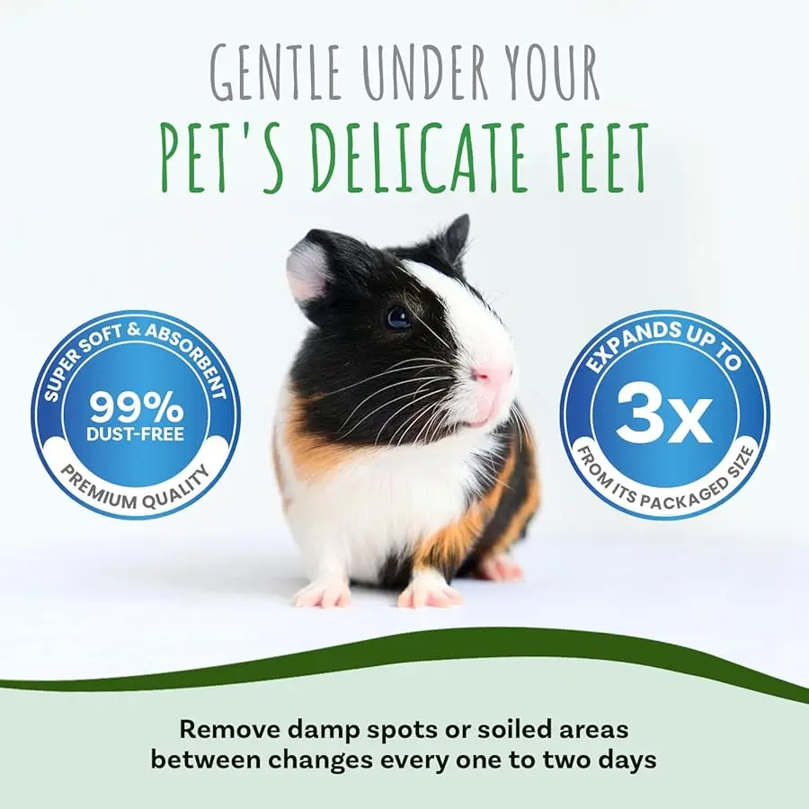 مفروشات حيوانات صغيرة ممتازة، مفروشات ورقية ناعمة طبيعية للحيوانات الأليفة الصغيرة الداخلية والخارجية، صنع في الولايات المتحدة الأمريكية، مقاس جامبو، عبوة 178 لتر #5