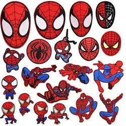 Marvel cartoon spiderman Embroidered Patches For Clothing Letters Iron On Patches Cute Avengers Stickers Super hero Patch DIY