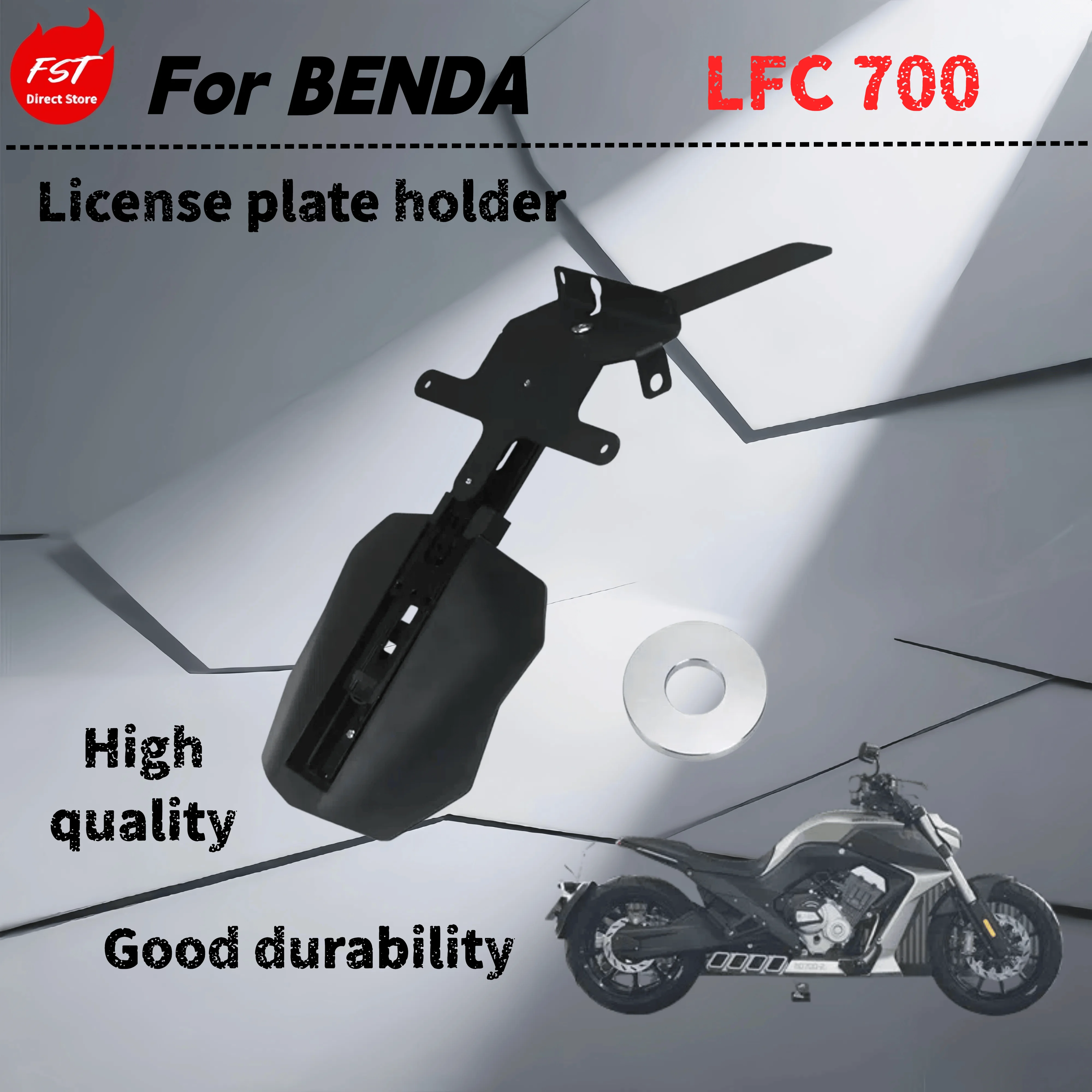 

For Benda LFC 700 modified bobtail license plate holder upward retractable fender