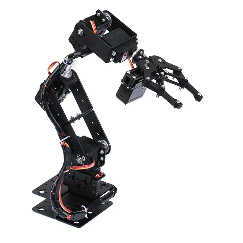 6 DOF Robot Manipulator Metal Alloy Mechanical Arm Clamp Claw Kit MG996R for Arduino Robotic Education Smart Accessory Servo