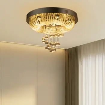 85-265V 水晶吸頂燈 銀色 現代 LED 吸頂燈 650LM/W 水晶吸頂燈 3 種燈光顏色 適用於臥室俱樂部 10 最佳銷售 銀色吸頂燈 - №5