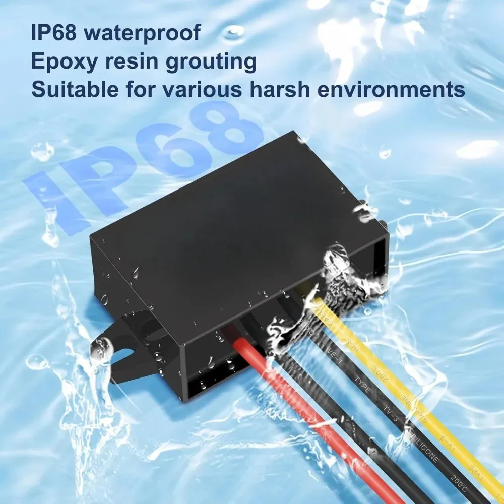 DC-DC 9V Step-Down Adapter 12V 24V To 9V 5A 45W Buck Converter Waterproof Car Mounted For Vehicles Safety Systems LED Products