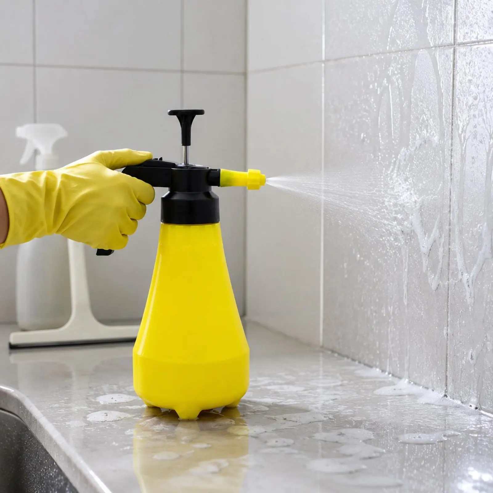 1.8 L Alkali Resistant Pressure Sprayer Large Capacity Corrosive Resistant Spray Bottle Chemical Spray Bottle for Hair Salon