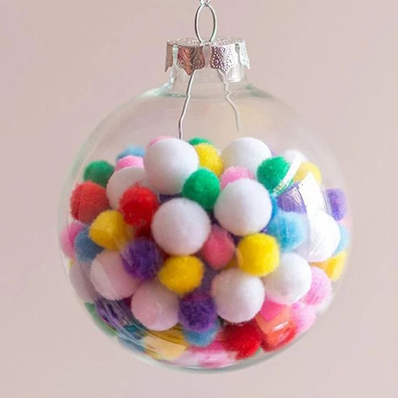 Cor misturada Bola de Salto Alto Colorida Bola de Cabelo Pequena, Bola de Pelúcia, Jardim de Infância Infantil, Criativo Fazendo Materiais, DIY