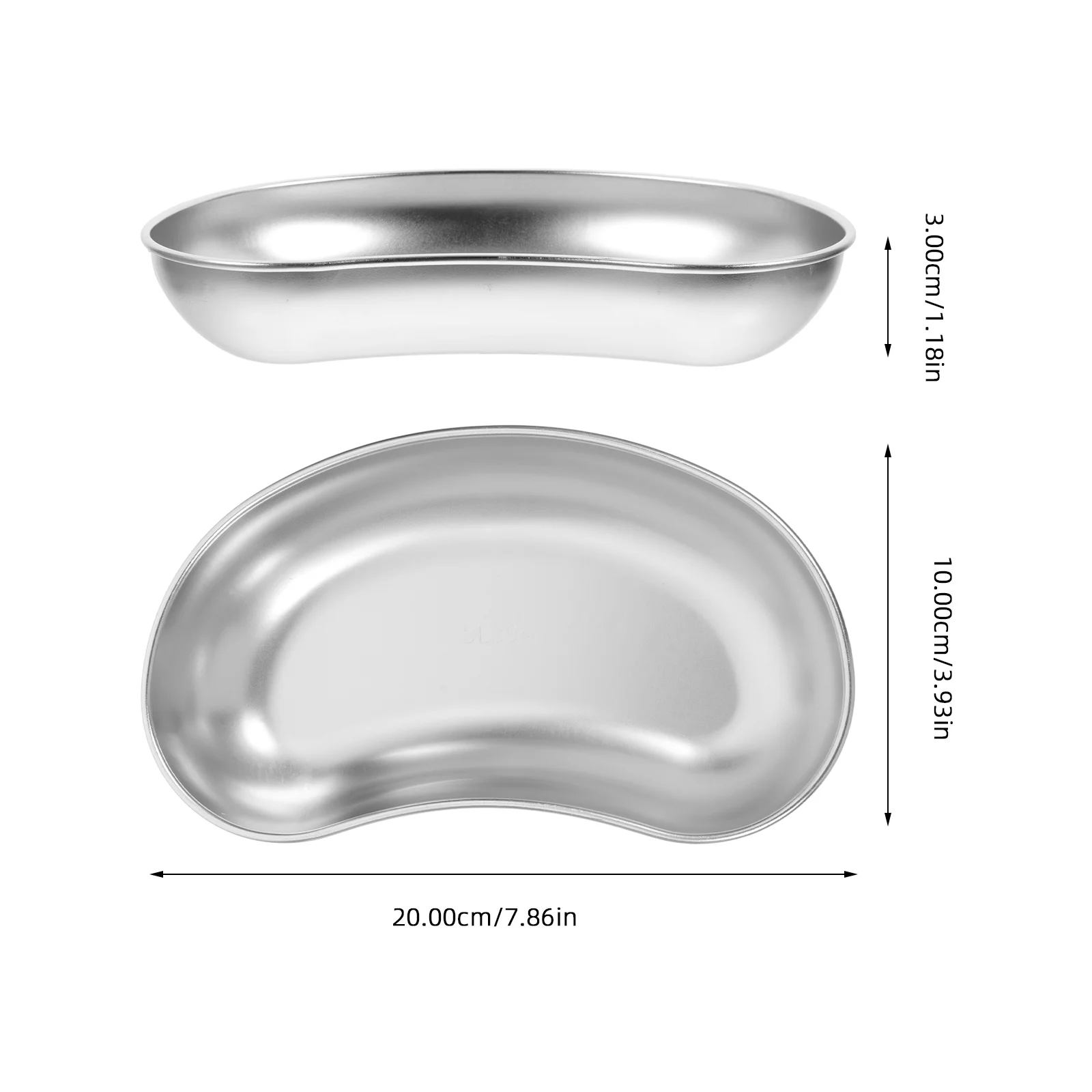 2pcs Stainless Steel Trays Dental Instruments Surgical Trays Emesis Basins Instrument Tray Experiment Trays