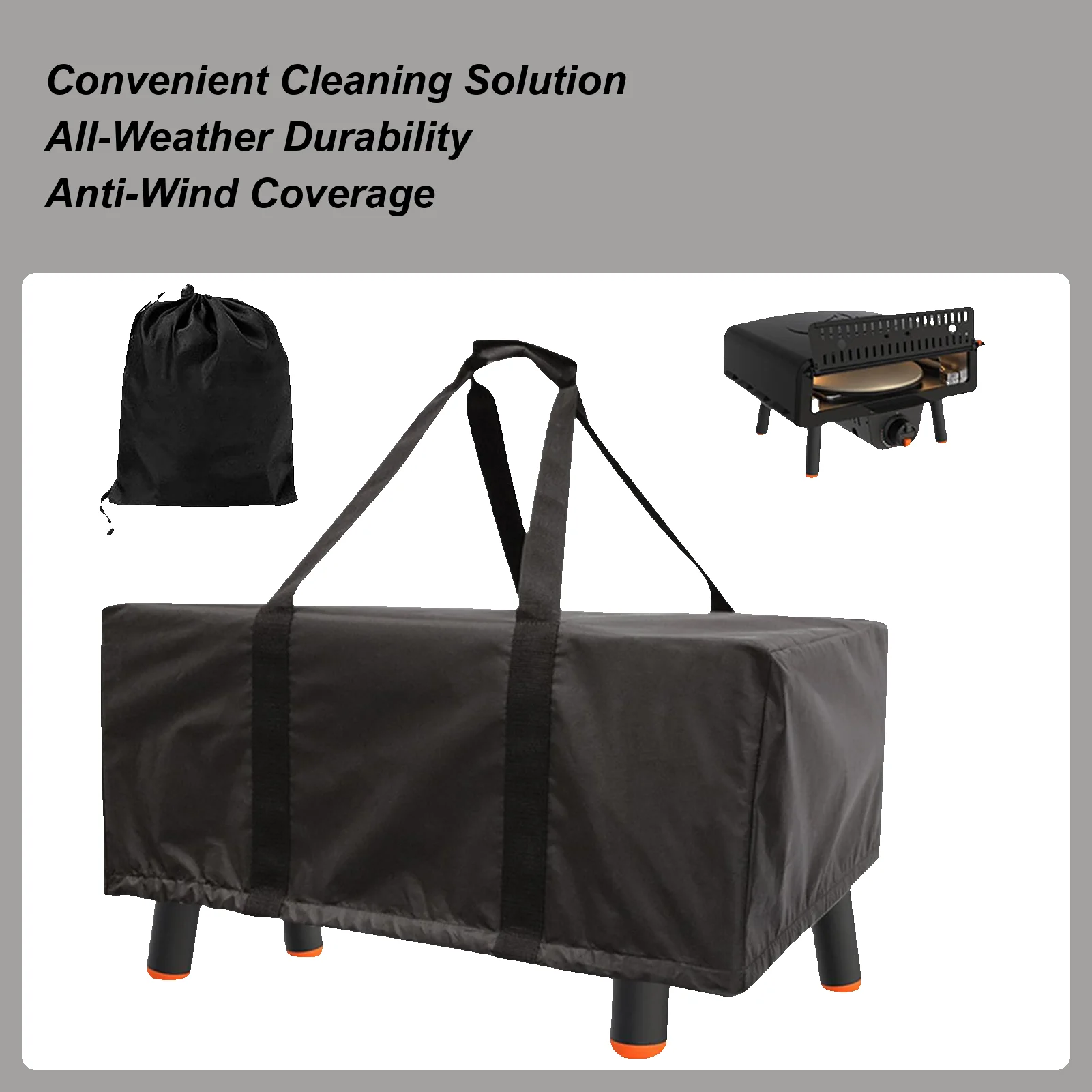 

Чехол для духовки для пиццы с верхней ручкой, портативный уличный солнцезащитный крем, защитный пылезащитный водонепроницаемый чехол для гриля, аксессуары для барбекю