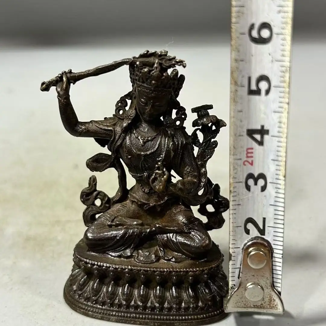 Buddha statue antique bronze Tibetan green Tara home desktop tantra bodhisattva home temple hall offering antique ornaments