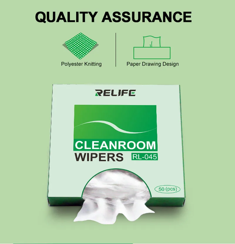 Imagem -05 - Relife Rl045 Limpadores Antiestáticos para Salas Limpas Pano de Limpeza sem Poeira Tela de Telefone Placa-mãe Peças Eletrônicas Limpador de Pano de Limpeza