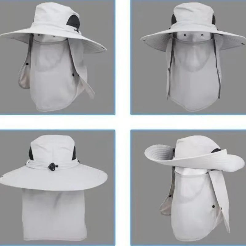 2024Adjustable Outdoor Fishing Hat Sunscreen Protection Breathable Sunshade Foldable Men Women Hiking Camping Casual Fishing Cap