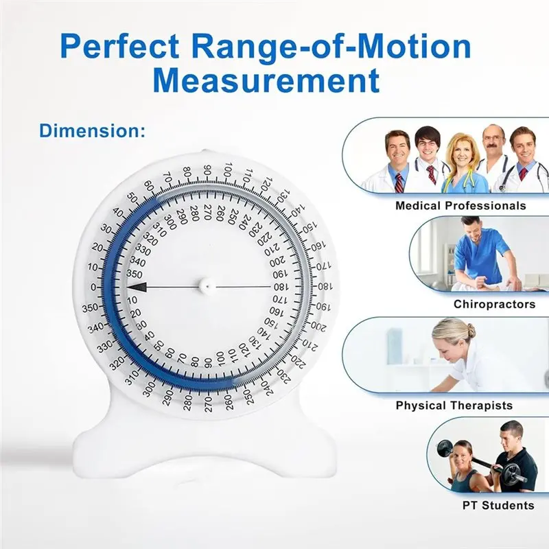 Inclinómetro T21C para fisioterapia, inclinómetro PT para rango de movimiento (ROM), inclinómetro de medidas para fisioterapeuta