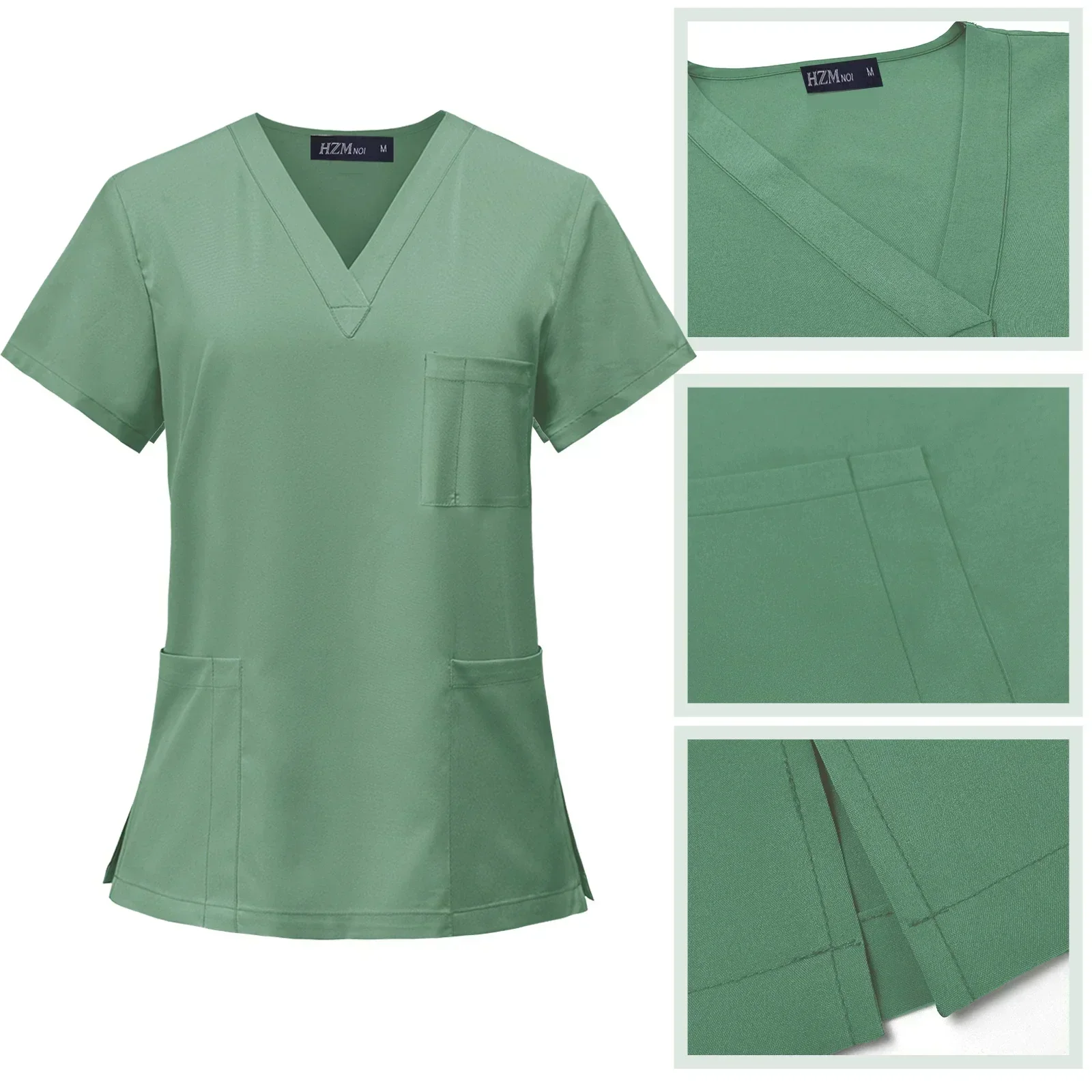 Uniforme d'infirmière en pharmacie à manches courtes, vêtements de travail unisexes multicolores pour médecins d'hôpitaux, uniformes de proporbuccale et dentaire