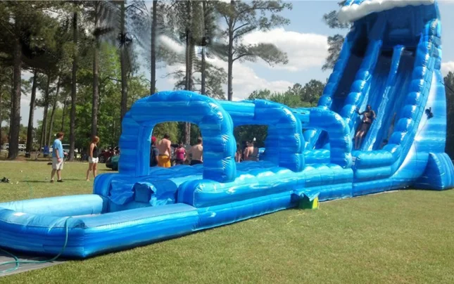 Business Party Outdoor Large PVC Inflatable Pool Water Slide Bouncy Castle Paradise for Residential & School Use